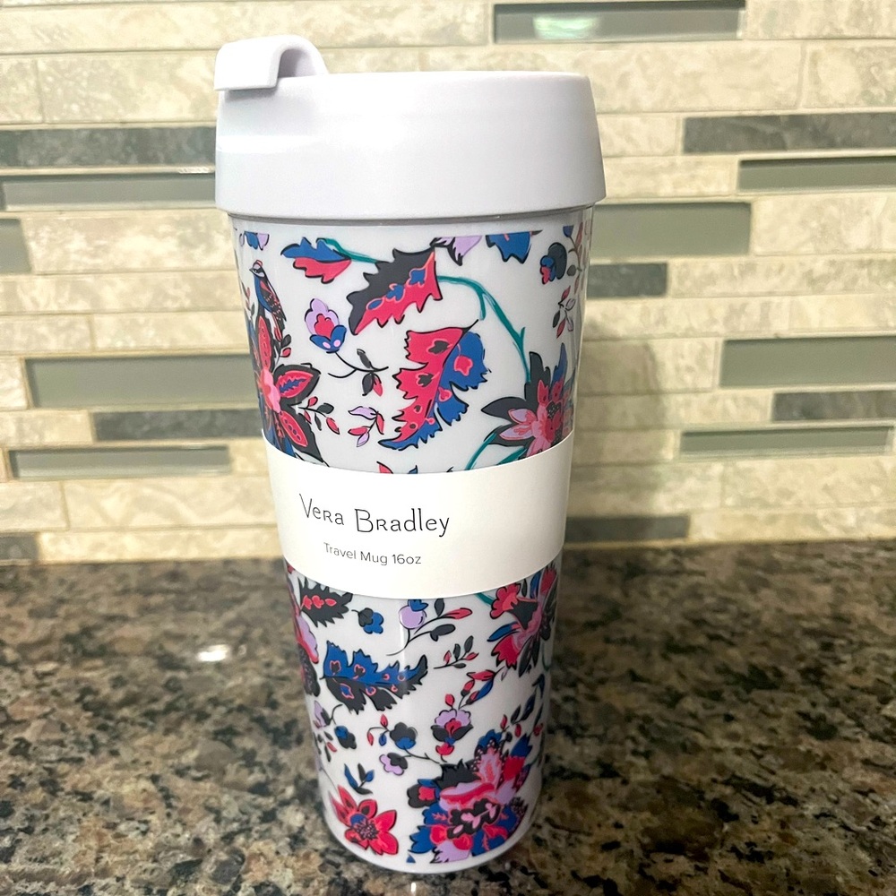 Vera Bradley 16oz travel mug NWT